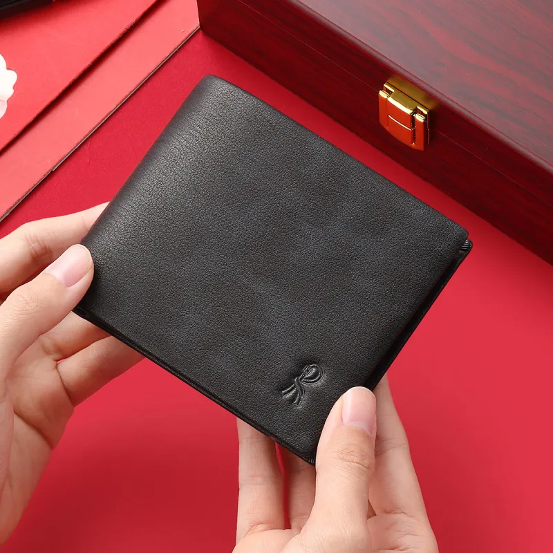 ROBERTA DI CAMERINO Top Grain Cow Leather Wallet Regular Men's Black-3