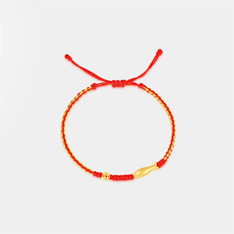 MCLON Abundance Every Year Small Gold Rope # Good Luck Solid Gold Priced In Gram Gold Bracelet Women's-3