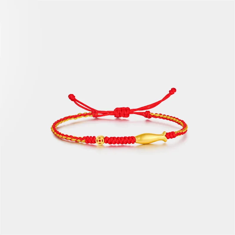 MCLON Abundance Every Year Small Gold Rope # Good Luck Solid Gold Priced In Gram Gold Bracelet Women's-4