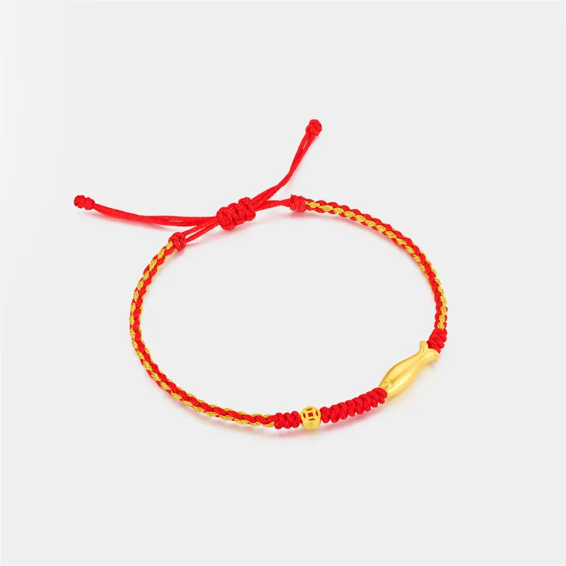 MCLON Abundance Every Year Small Gold Rope # Good Luck Solid Gold Priced In Gram Gold Bracelet Women's-5