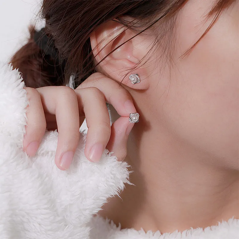 NAME.S S999 Fine Silver Stud Earrings Women's-10