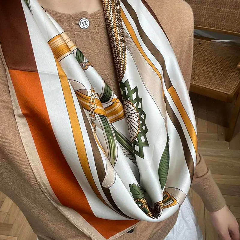 NAME.S 100% Mulberry Silk Silk Scarves Women's Teacher Recommendation Box-7
