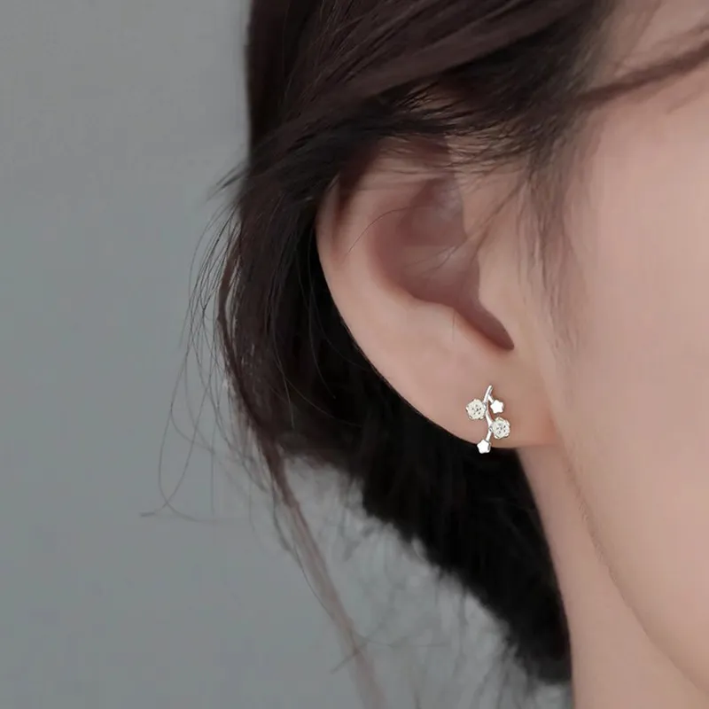 NAME.S S999 Fine Silver Stud Earrings Women's-17