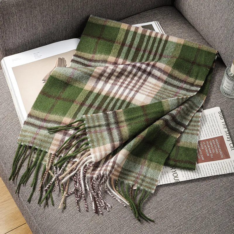 NAME.S 100% Sheep Wool Knit Scarves Unisex Box+Shopping Bag-3