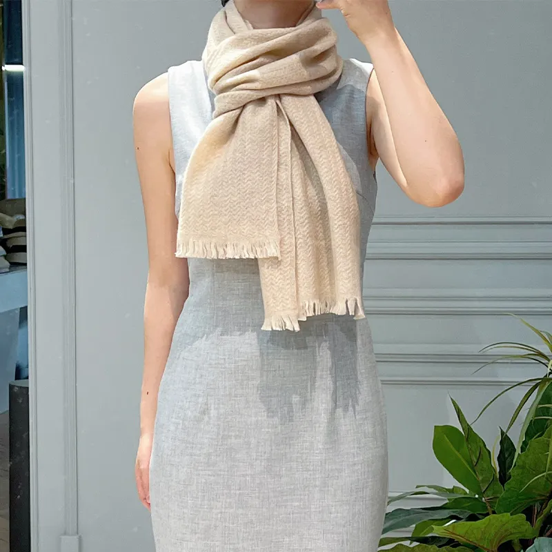 NAME.S 100% Cashmere Knit Scarves Unisex-4
