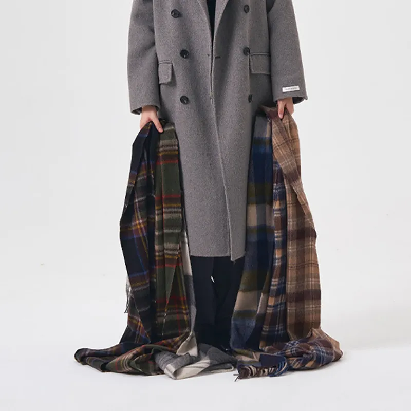 NAME.S 100% Sheep Wool Knit Scarves Men's-4
