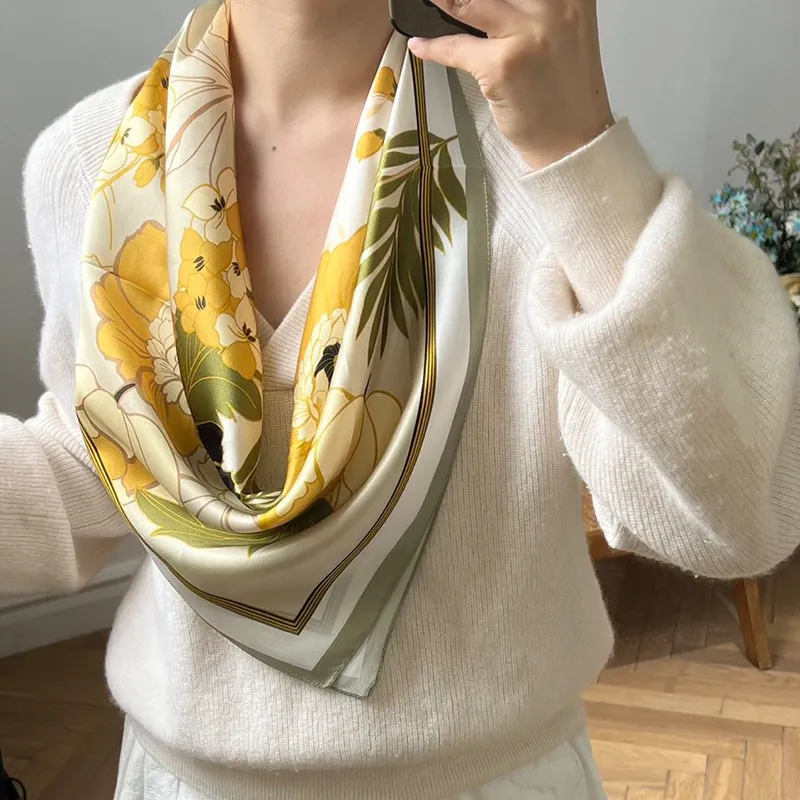 NAME.S 100% Mulberry Silk Silk Scarves Women's Teacher Recommendation Box-3