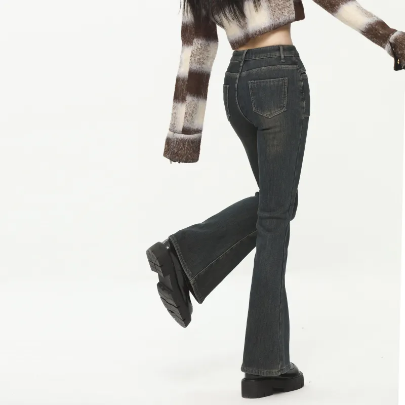 UPNANAWANG Jeans Women's Dark Sky Blue-3