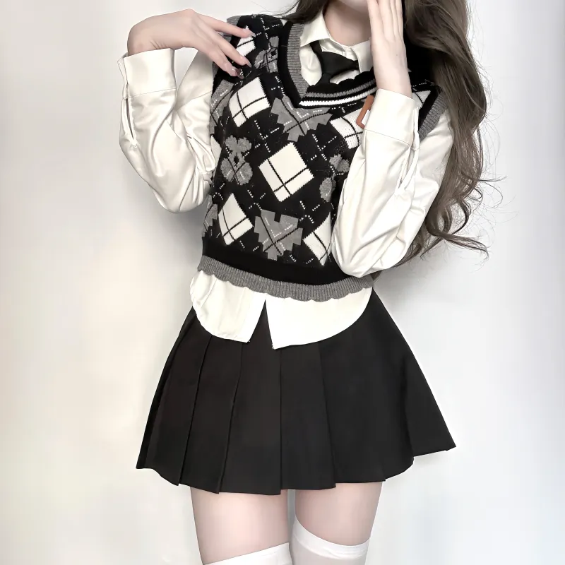 9 Cat Treat Sticks Skirt Set Women's-5