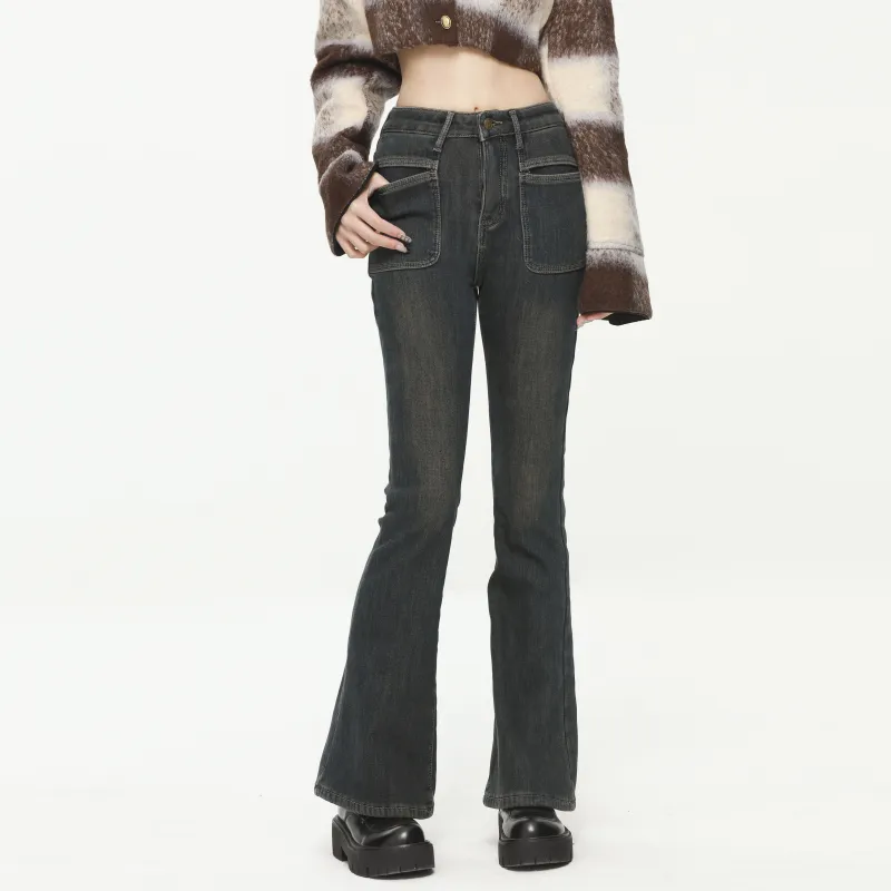 UPNANAWANG Jeans Women's Dark Sky Blue-2
