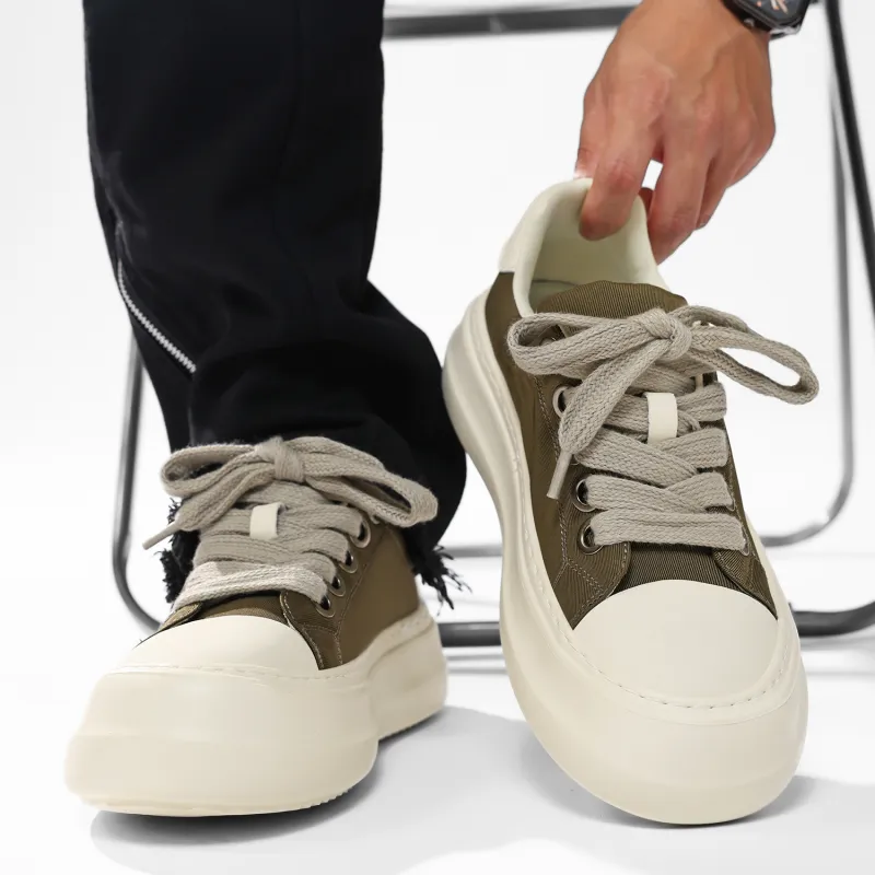 CEDAR HAN Anti Slip And Wear Resistant Height Increasing Low Top Canvas Shoes Men's-8