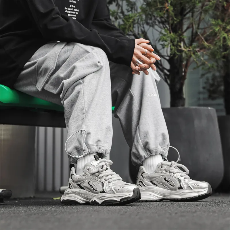 CEDAR HAN Coverage Height Increasing Lightweight Breathable Slip Resistant Low Top Chunky Sneakers-10