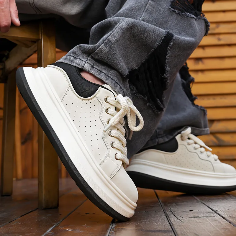 CEDAR HAN Coverage Lightweight Height Increasing Low Top Skateboard Shoes Men's-10