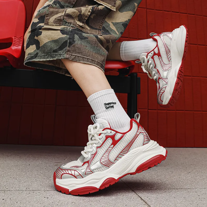 CEDAR HAN Air Cushion Casual Shoes Rebound Abrasion Resistant Slip Resistant Low Top Casual Shoes Men's-2
