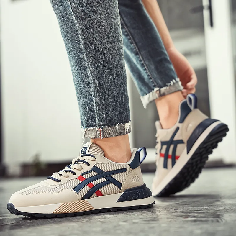 CEDAR HAN Casual Shoes Unisex Low Top Red/Blue/Black-12