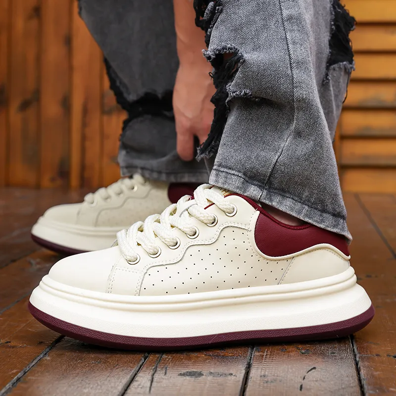 CEDAR HAN Coverage Lightweight Height Increasing Low Top Skateboard Shoes Men's-17