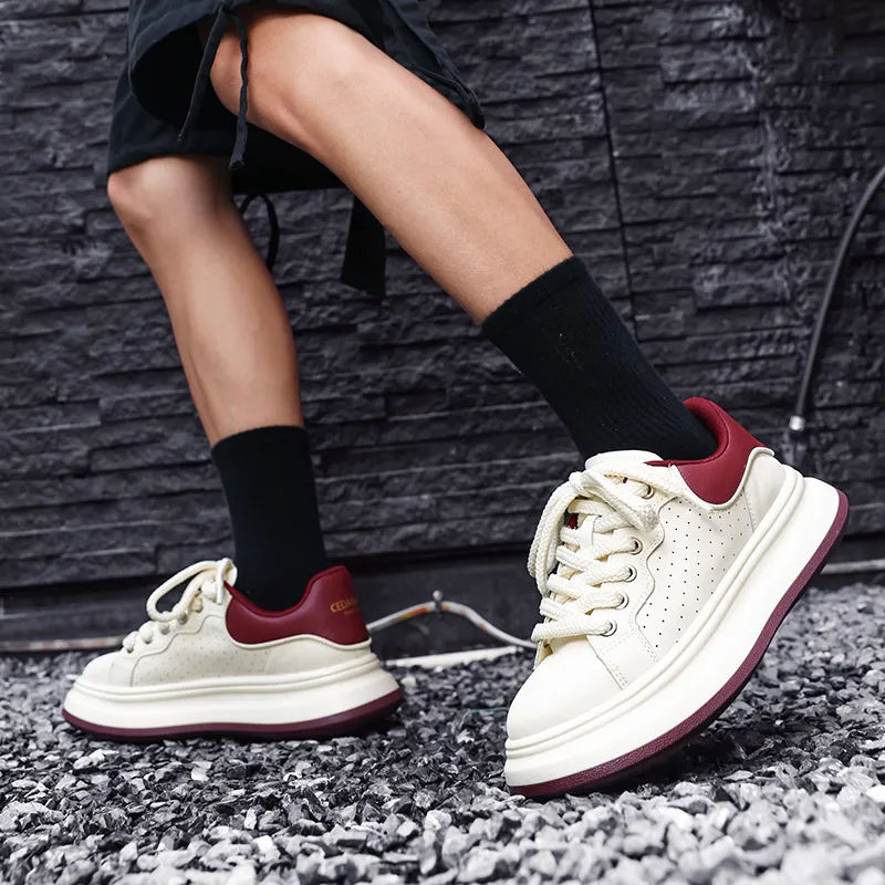 CEDAR HAN Coverage Lightweight Height Increasing Low Top Skateboard Shoes Men's-18