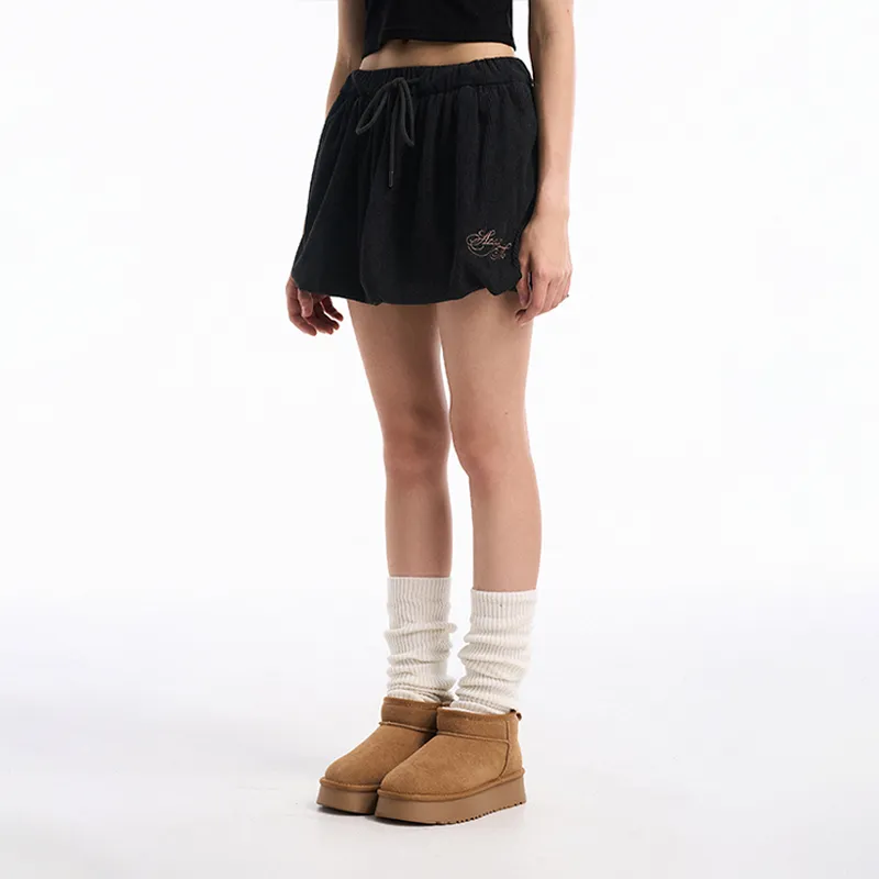 AZEPAM Casual Short Skirts Women's Black-3