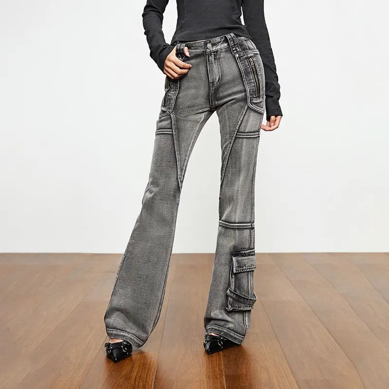 AZEPAM Jeans Women's Gray-3