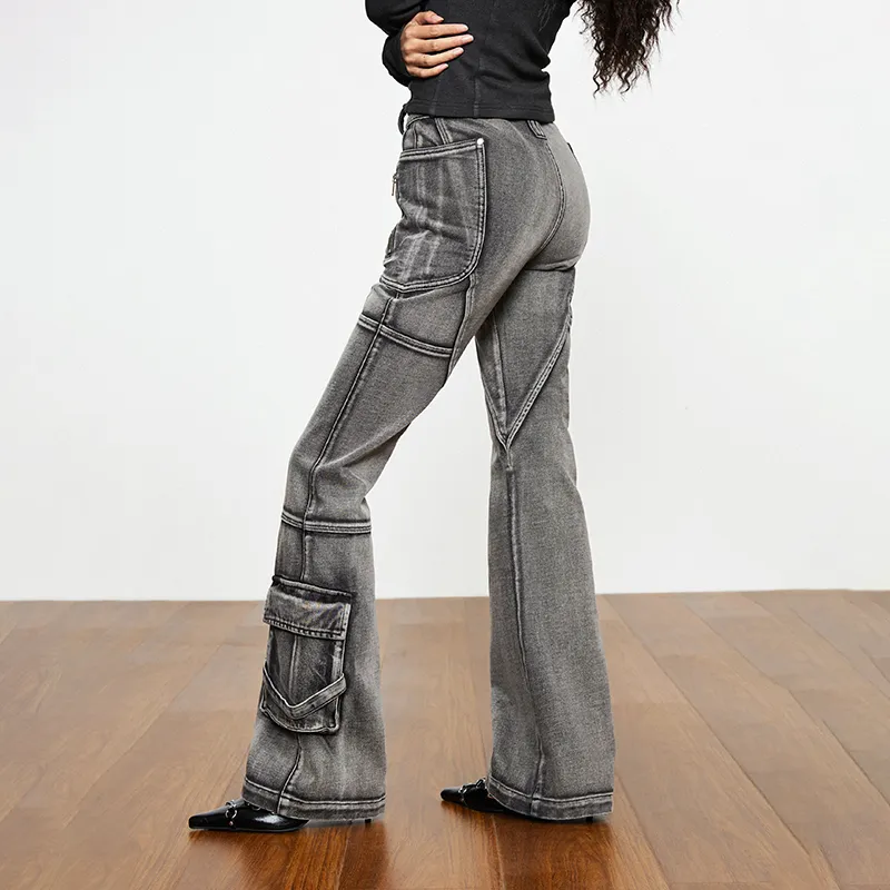 AZEPAM Jeans Women's Gray-4