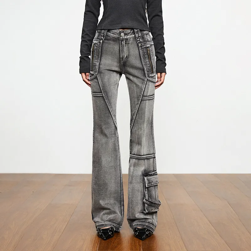 AZEPAM Jeans Women's Gray-2