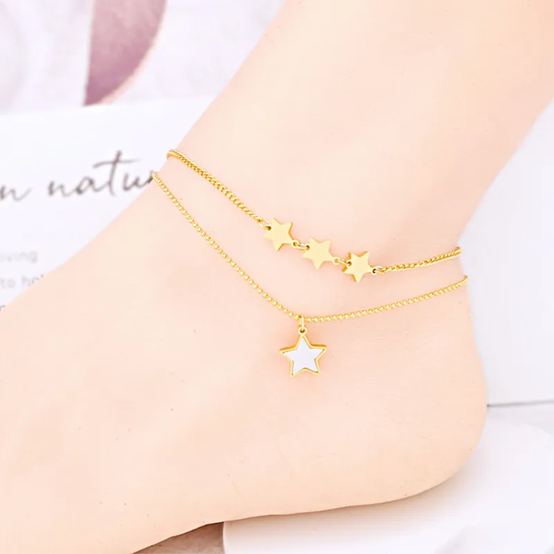 CHIEMOT Titanium Steel Anklets Women's-1