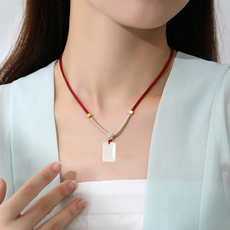 MOVER Chalcedony Jade Necklaces Unisex-6