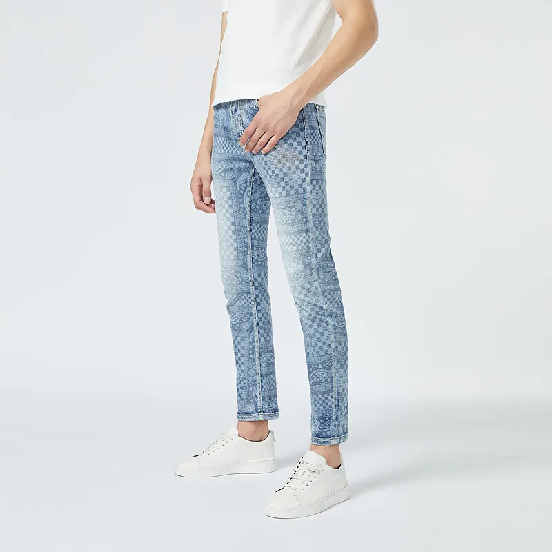 FERRE Jeans Men's Blue Floral Print-3