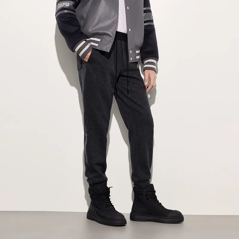 FERRE Casual Pants Unisex Black Gray-3