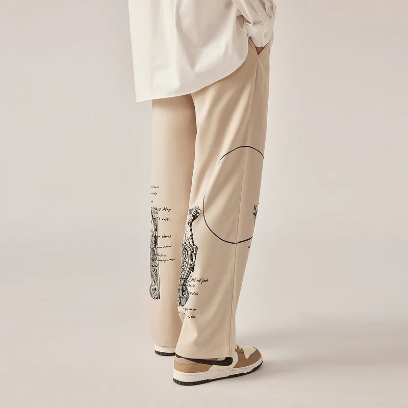 GF Ferré Casual Pants Unisex Brown With Print-6