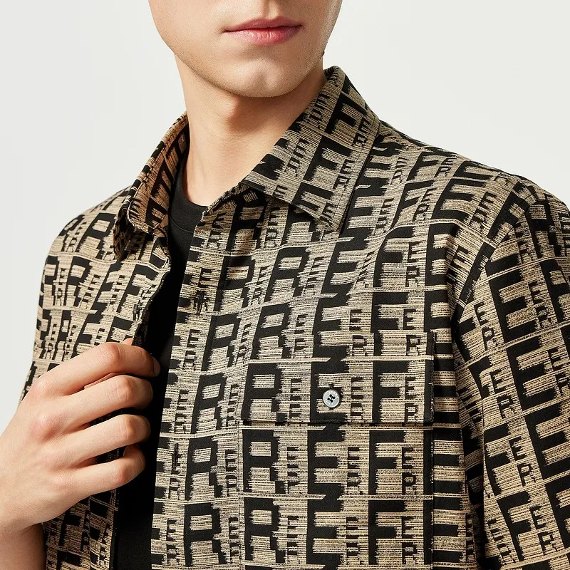 FERRE Shirt Men's Brown With Print-5