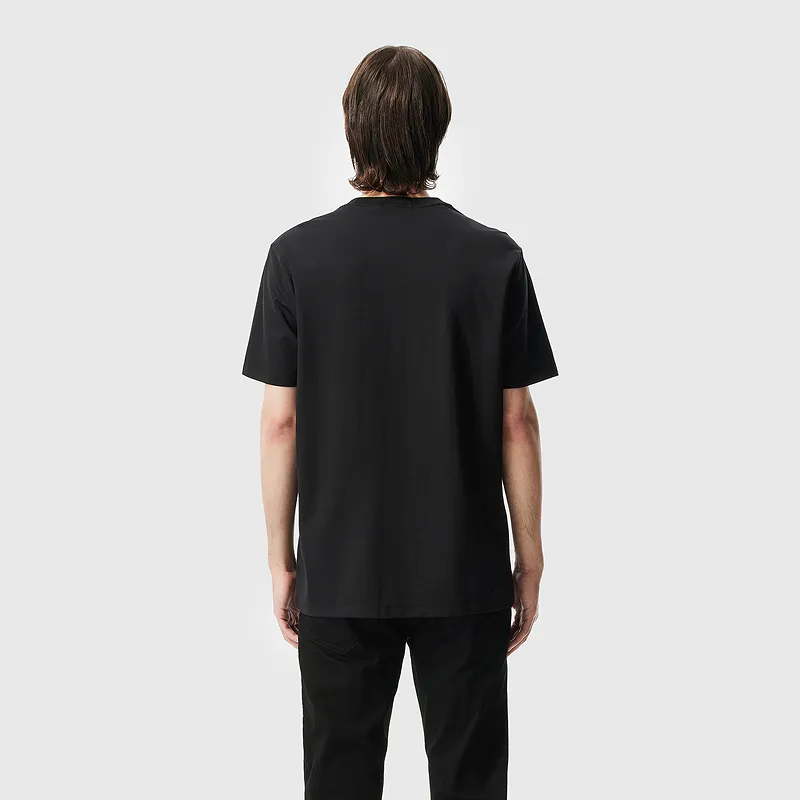 FERRE 3D Effect Relief Totem Letter Embroidered Round Collar Short Sleeved T Shirt Men's-4