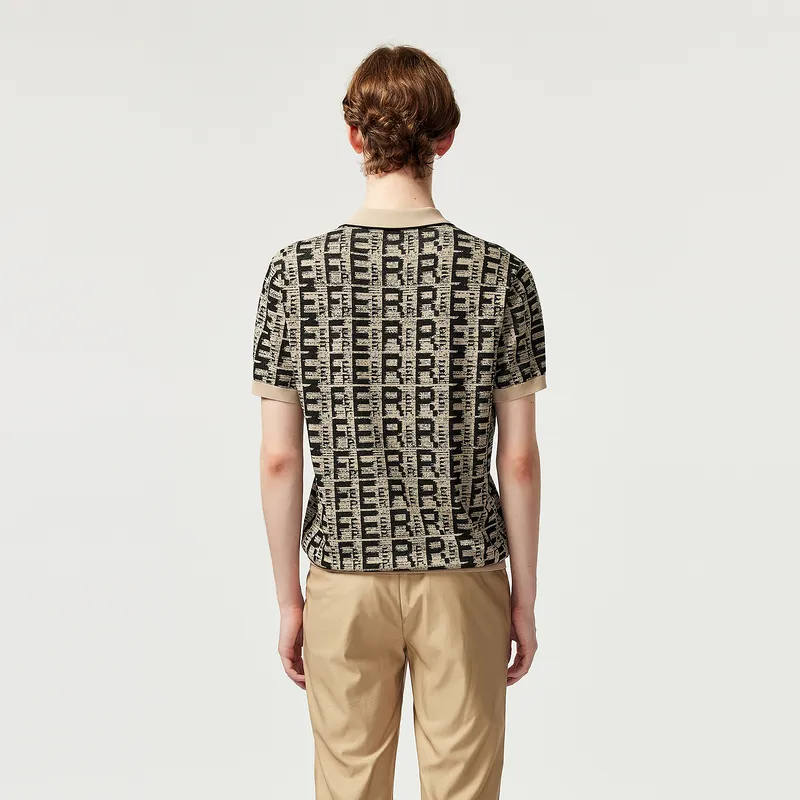 FERRE Polo Shirt Men's Brown With Print-2