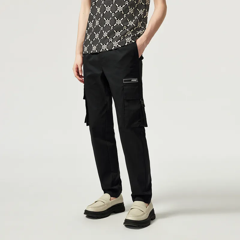 FERRE Cargo Pants Men Black-2