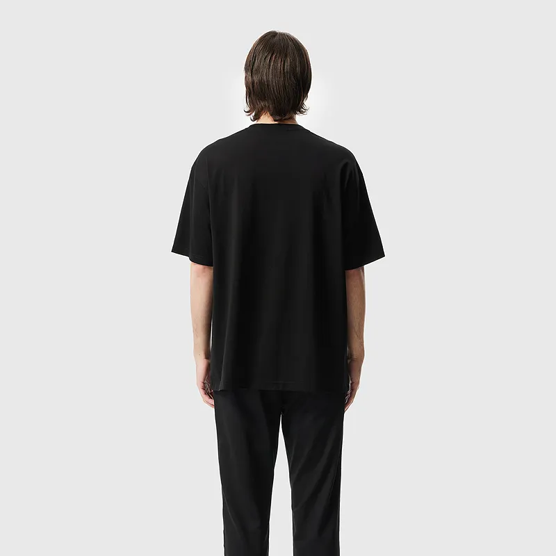 FERRE Logo Solid Color Letter 3D Effect Embroidery Crew Neck Short-Sleeved T-Shirt Men's-4