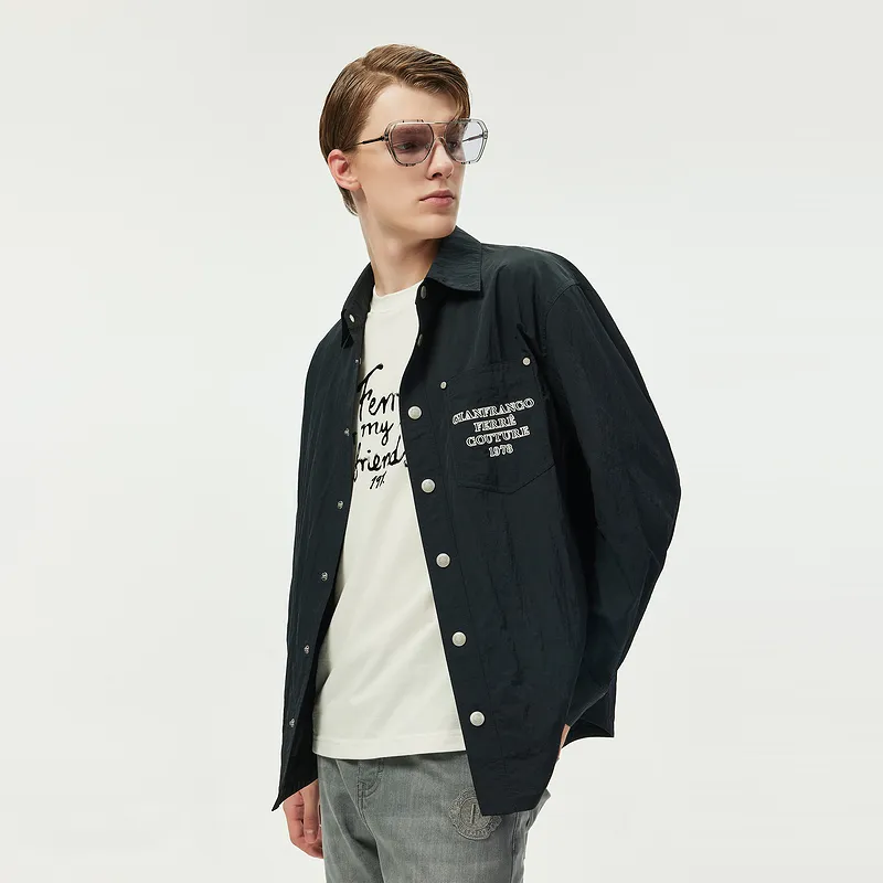 FERRE Shirts Men Black-2