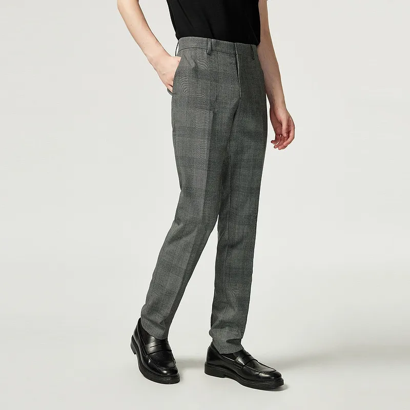 FERRE Suit Trouser Men's Gray Floral Edition-4