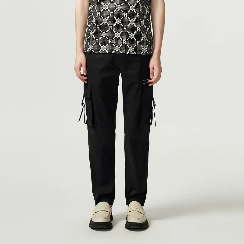 FERRE Cargo Pants Men Black-4