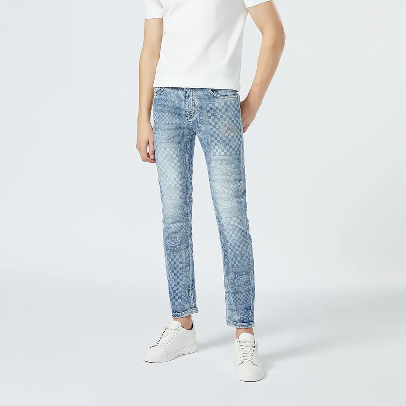 FERRE Jeans Men's Blue Floral Print-2