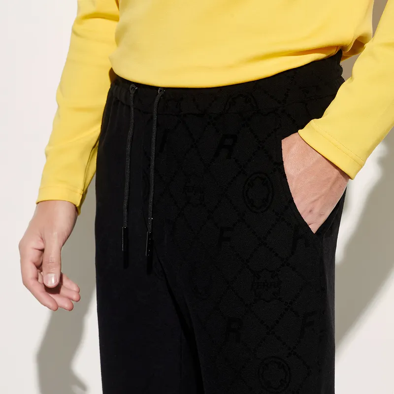 FERRE Casual Pants Unisex Black-6