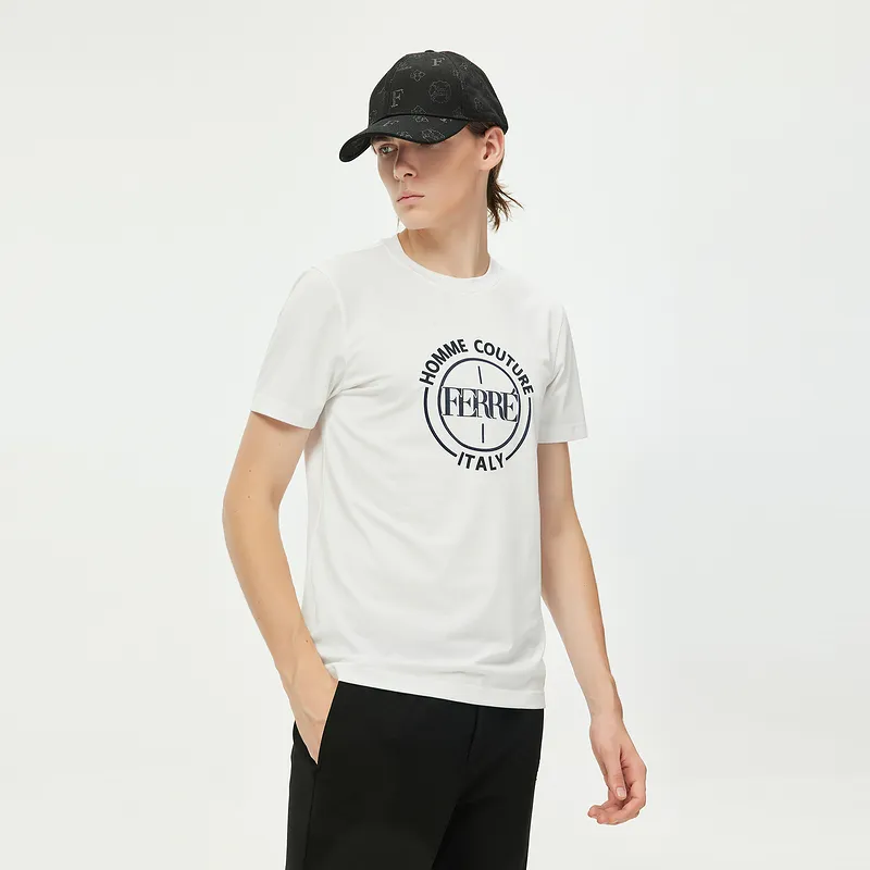 FERRE T Shirts Men White-3