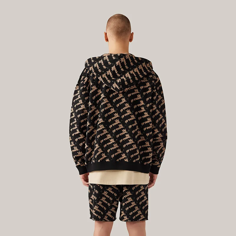 GF Ferré Sweatshirts Unisex Black Floral-2