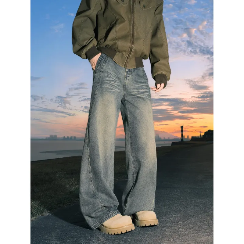 HAPPY PARTY Jeans Unisex Vintage Blue-4