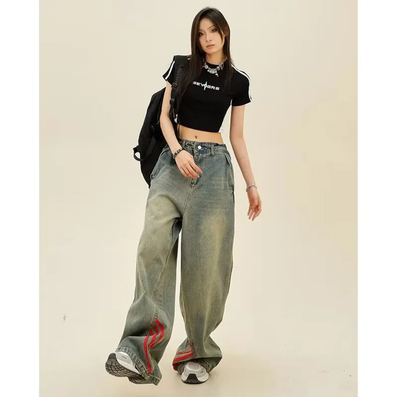 HAPPY PARTY Jeans Unisex Vintage Blue-5