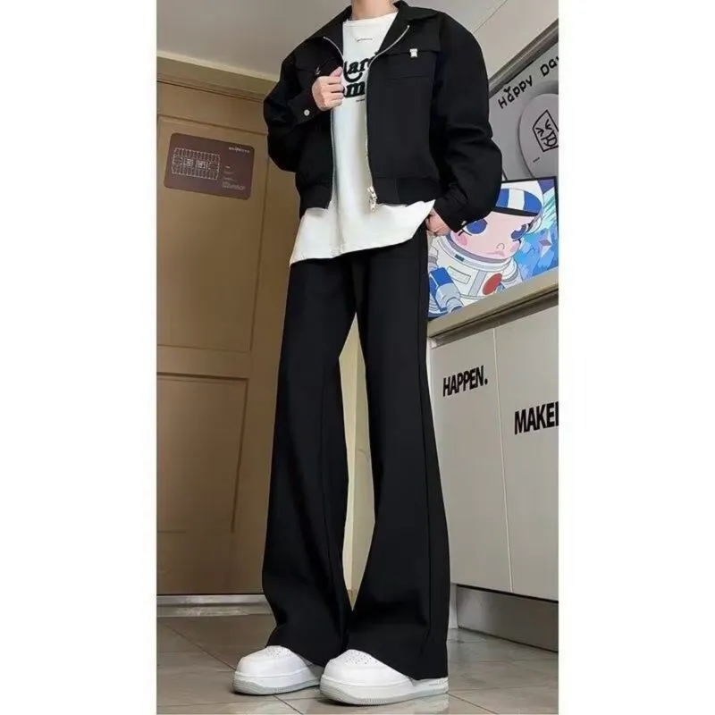 HAPPY PARTY Casual Pants Unisex Black-4
