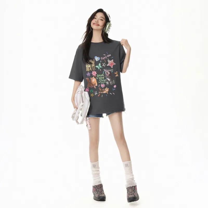 EPTISON WOMAN Drop Shoulder Sleeve T Shirt Women's-10