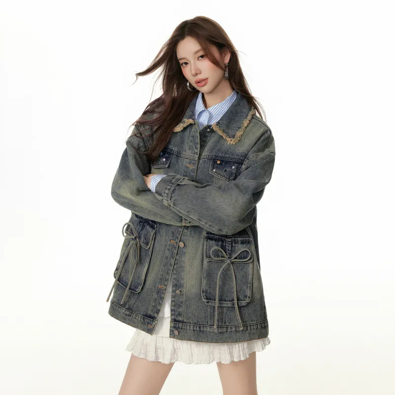 EPTISON WOMAN Denim Jacket Women's Denim Blue-3
