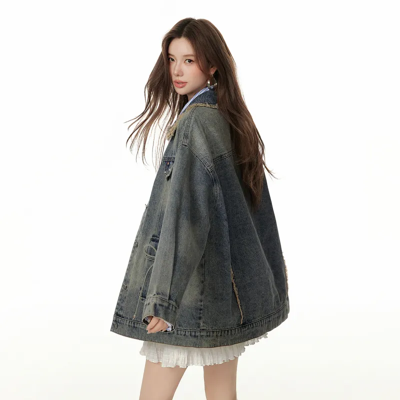 EPTISON WOMAN Denim Jacket Women's Denim Blue-5
