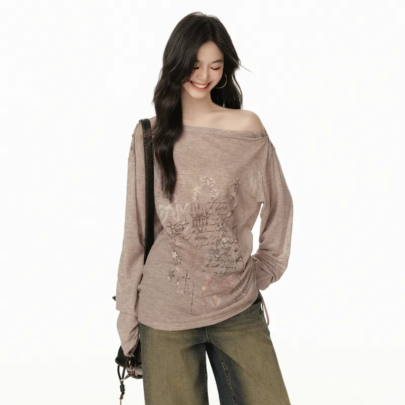 EPTISON WOMAN Drop Shoulder Sleeve T Shirt Women's-8