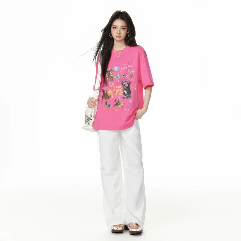 EPTISON WOMAN Drop Shoulder Sleeve T Shirt Women's-4